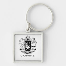 Llavero Great Coat of Arms of Ukraine Monochrome Fine Art