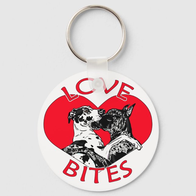 Llavero Great Dane Love Bites (Anverso)