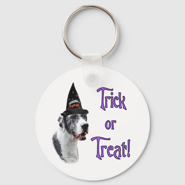 Llavero Great Dane (merle) Trick (Anverso)