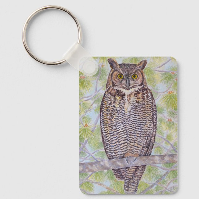 Llavero Great Horned Owl (Anverso)