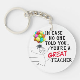 Llavero “Great Teacher” Double-Sided Acrylic Keychain