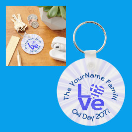 Llavero Grecia Corazón Bandera Azul AMOR Personalizado