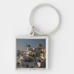 Llavero Grecia e isla griega de Santorini pueblo de Oia