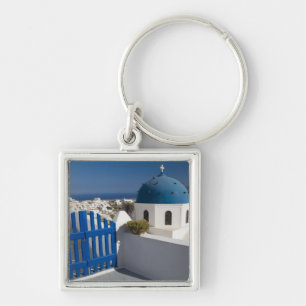 Llavero Grecia y la isla griega de Santorini desde la