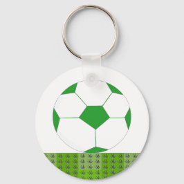 Llavero Green and White Soccer Ball