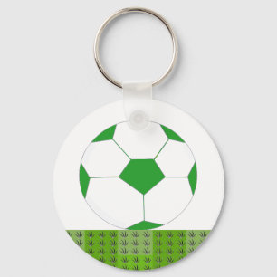 Llavero Green and White Soccer Ball
