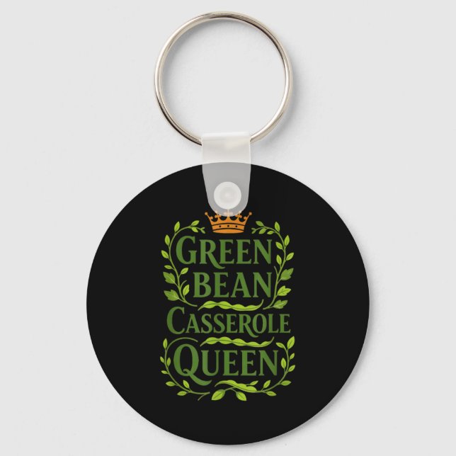 Llavero Green Bean Cerole Queen Funny Holiday Cooking Chri (Anverso)