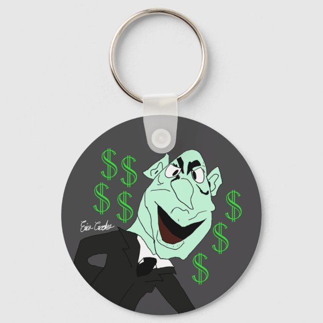 Llavero Green business executive puppet (Anverso)