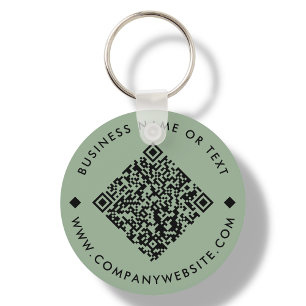 Llavero Green Cadena de claves de código QR para Persona