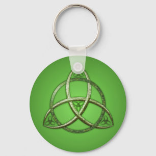 Llavero Green Celtic Trinity Knot