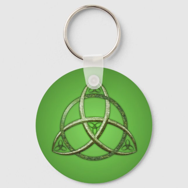 Llavero Green Celtic Trinity Knot (Anverso)