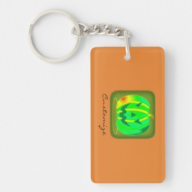 Llavero Green Jack o'lantern Halloween Thunder_Cove (Frente)