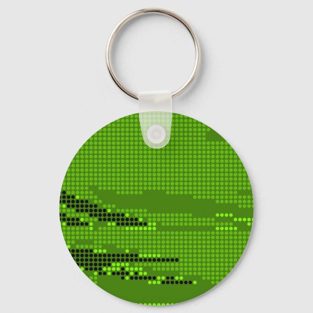LLAVERO GREEN LIME NEON RETRO PUNTOS ART (Anverso)