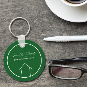 Llavero Green Real Estate Company Moderno Personalizado Re