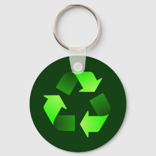 Llavero Green Recycling Symbol Keychain