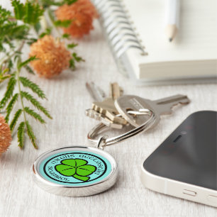 Llavero Green Shamrock Saint Patrick's Day Floral Art