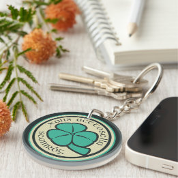 Llavero Green Shamrock Saint Patrick's Day Floral Art