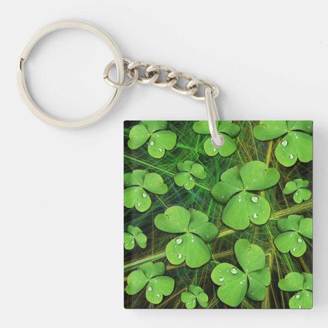 Llavero Green Shamrock St Patrick's iPhone 5 Funda-Mate (Frente)