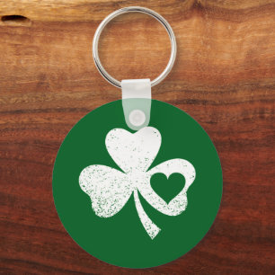 Llavero Green St Patricks Day Irish Patty's Heart Shamrock