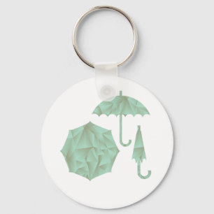 Llavero Green Umbrella Set Rain Keychain