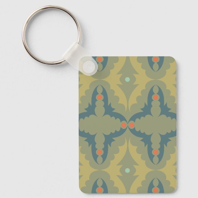 Llavero Greenish Retro Vintage Pattern (Anverso)