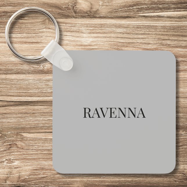 Llavero Greige Luxury Personalized Serif Name Gift For Her (Subido por el creador)