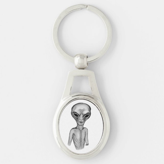 Llavero Grey Alien , quiero creer (Anverso)
