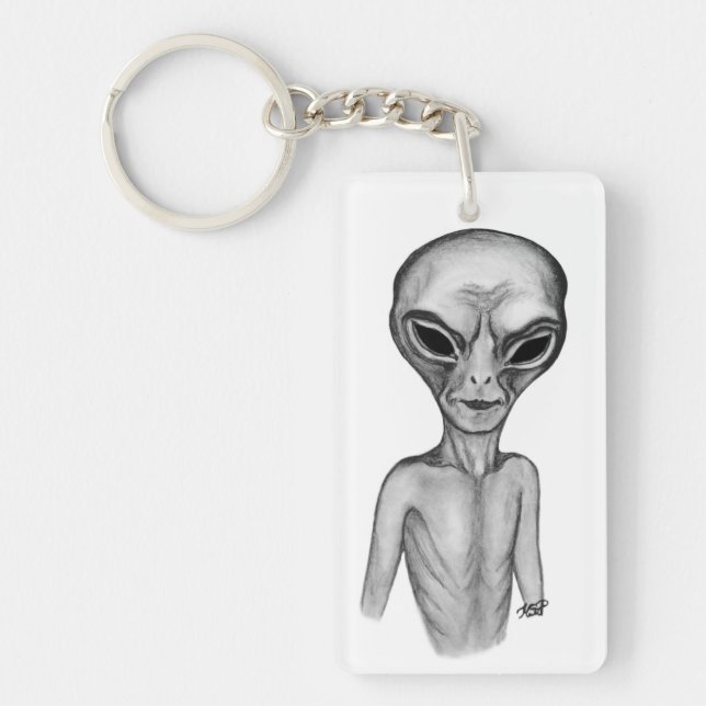 Llavero Grey Alien , quiero creer (Frente)