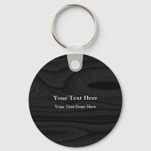 Llavero Grey Black Plain Elegant Modern ADD TEXT