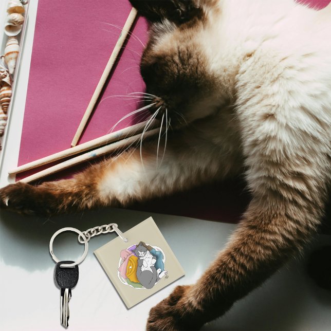 Llavero Grey White Cat Hair Laundry (Subido por el creador)