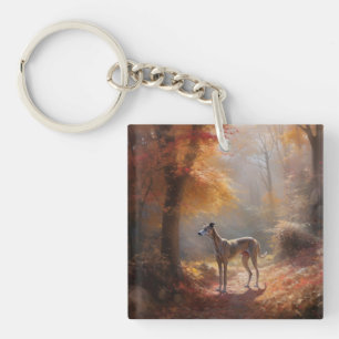 Llavero Greyhound en otoño se inspira en las hojas de otoñ
