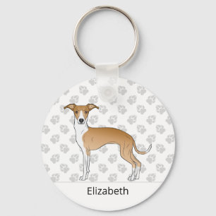 Llavero Greyhound Italiano Con Nombre Personalizado