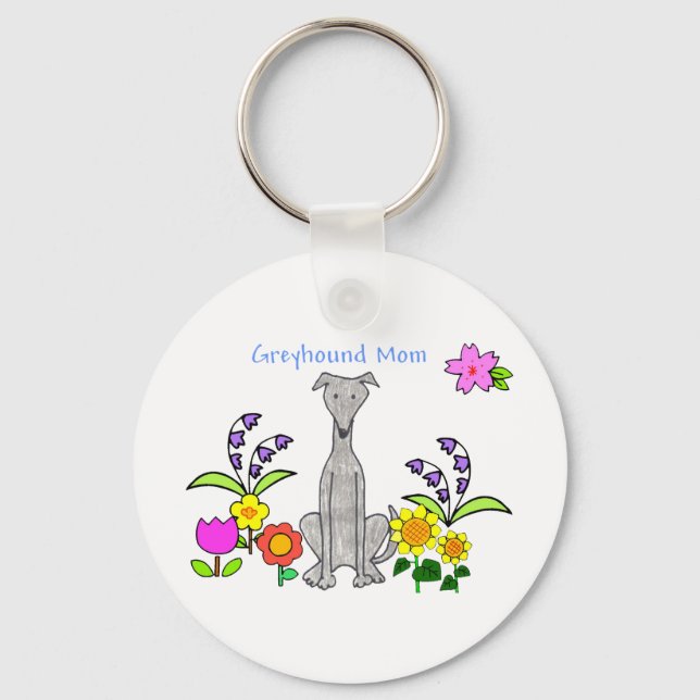 Llavero Greyhound Mom Keychain (Anverso)