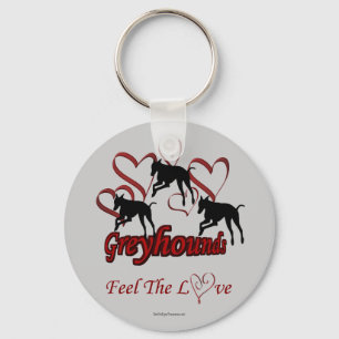 Llavero Greyhounds Hearts Love Dog Lover
