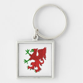 Llavero Griffin en rojo y verde