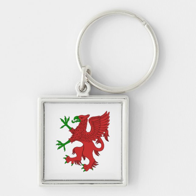 Llavero Griffin en rojo y verde (Frente)