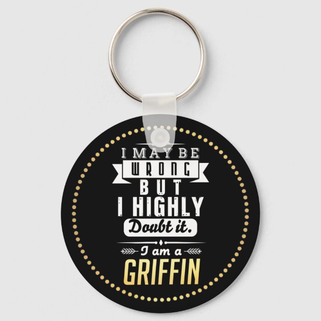 Llavero Griffin Puedo Ser Humor Equivocado (Anverso)
