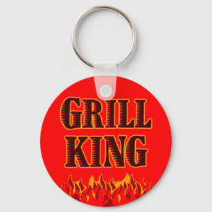 Llavero Grill King BBQ Saying Keychain