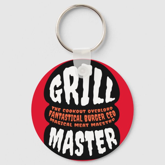 Llavero Grill Master BBQ Dad Cita a Burger Grilling Cookou (Anverso)