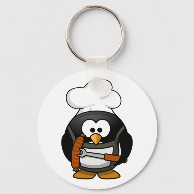 Llavero Grilling Penguin Keychain (Anverso)