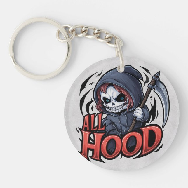 Llavero Grim Reaper Coilover Scythe Car Keychain Acrylic G (Frente)