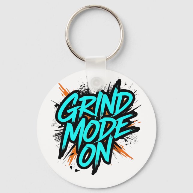 Llavero "Grind Mode On" Motivational Quote (Anverso)