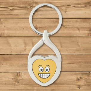 Llavero Grinning Face con los ojos abiertos