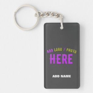 LLAVERO GRIS DE PERSONALIZABLE MODERNO ELEGANTE VERIFICADO