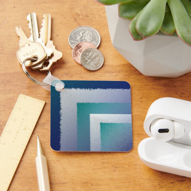 Llavero gris verde azulado azul ex pastel (Escritorio )