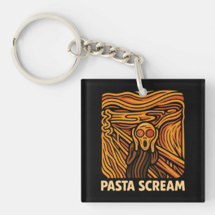 Llavero Grito artístico de pasta de espagueti