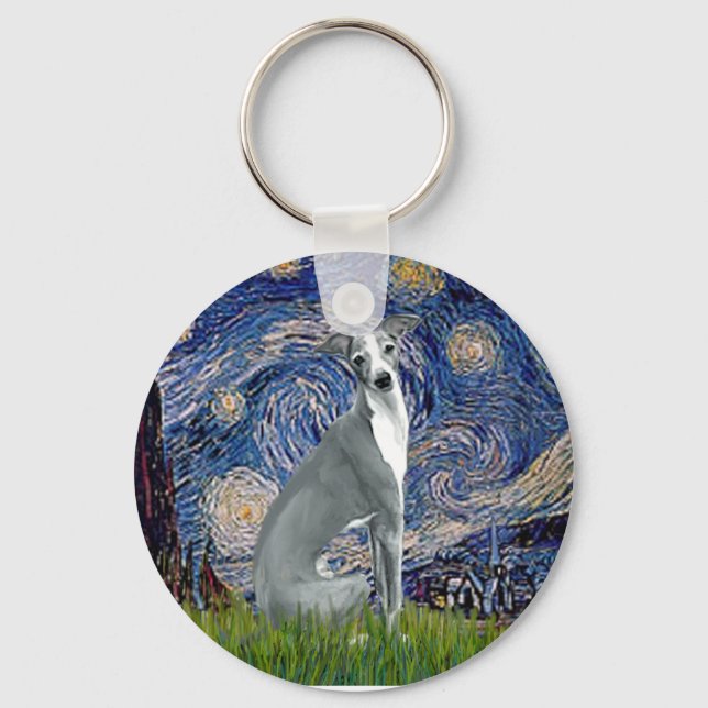 Llavero Grito Starry Night-Italiano 4 (siéntate) (Anverso)