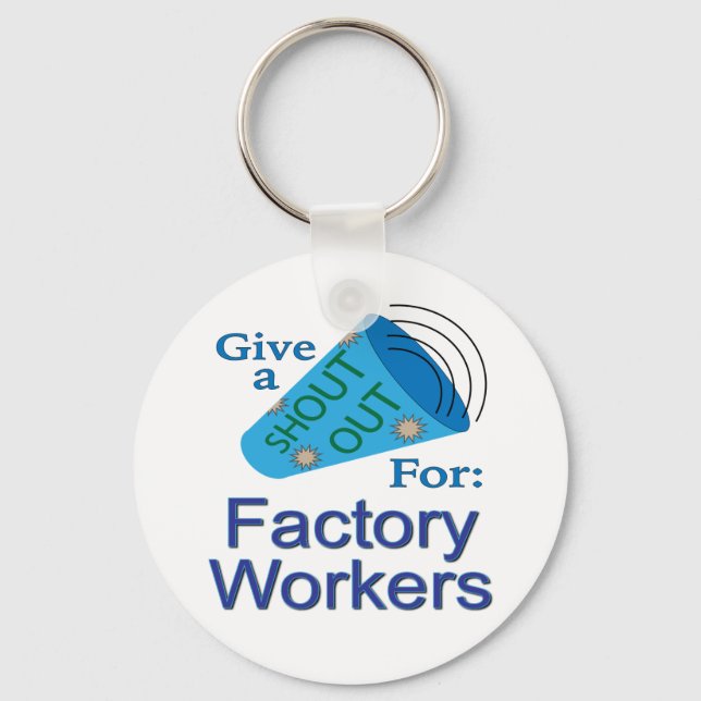 Llavero Gritos para los trabajadores de fábrica (Anverso)