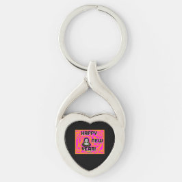 Llavero Griys New Year Wishes Twisted Heart Keychain