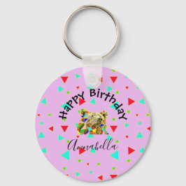 Llavero Grizzly Bear Rosa